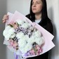 Букет стойкий из хризантем и альстромерии