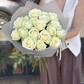 Букет из белых роз 19 штук