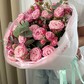 Пионовидные розы Леди Бомбастик с эвкалиптом