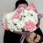 Букет , хризантема с диантусом