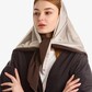 Стильная косынка, непромокаемая снаружи, мягкая внутри (цвет серый серебристый)