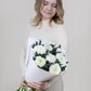 Букет из 7 белых одноголовых хризантем