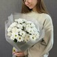 Монобукет из белой кустовой хризантемы