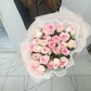 Букет из 25 розово-белых роз
