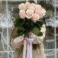 Букет из 9 розовых роз 60 см