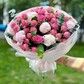 Пышный букет Пионовая симфония из кустовых роз и пионов