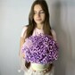 Лавандовая плюшевая гипсофила в стильной коробке