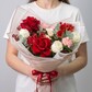 Сборный букет из 3 роз, 3 диантусов, 2 альстромерий, 2 французских роз и 1 кустовой розы | арт: SB-253