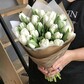 Букет из белых тюльпанов 35шт