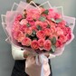 51 высокая роза с эвкалиптом
