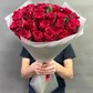 Букет из 25 красных Эквадорских роз 60см